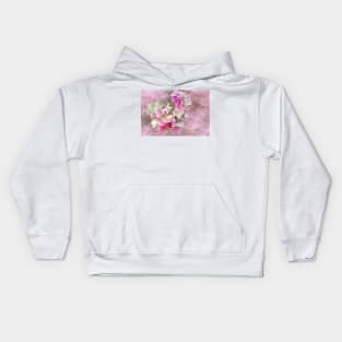 Pink Bougainvillea Flowers Digital Art Kids Hoodie